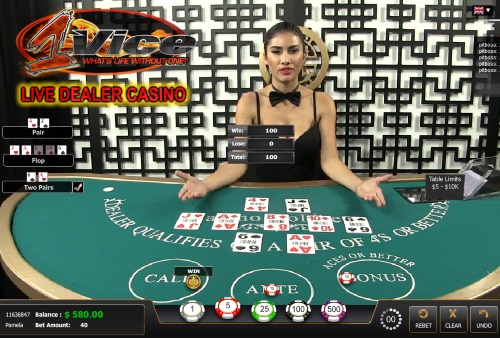 1Vice Live Dealer Casino Screenshot 1Vice Live Dealer Casino Screenshot